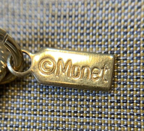Monet Signed Vintage Long Goldtone Chain Link Necklace 30 In - Picture 4 of 4