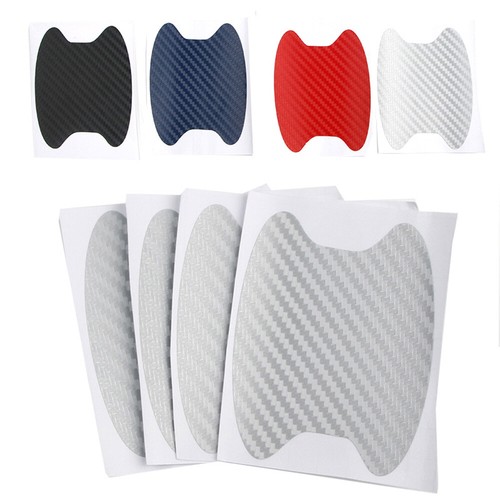 4X Car Anti Scratch Door Handle Film Carbon Fiber Protector Stickers Accessories - Picture 5 of 23