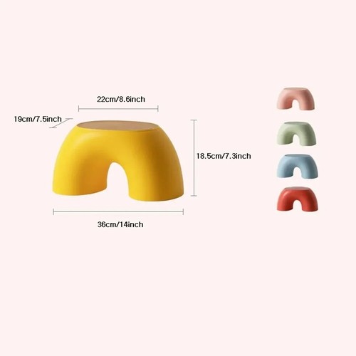 Ottoman Chair Plastic Seat Non-Slip Non-Slip Stool Living Room - Picture 2 of 12