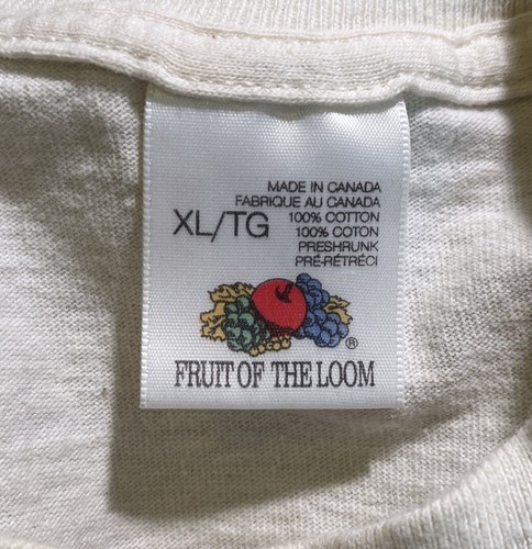 Vintage Banff Canada Shirt XL Alberta 1990s Made In Canada 100% Cotton Ivory EXC - Picture 11 of 12