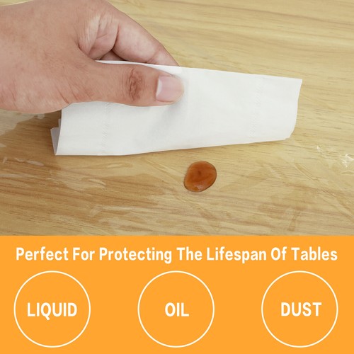 Clear Round Tablecloth Waterproof and Oil-Proof Table Cover Elastic Edged PVC༒ - Picture 7 of 18