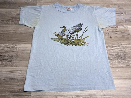 Camiseta De Colección Prentiss Exterior Pato Caza Puntada Única Gráfica Camiseta Talla L