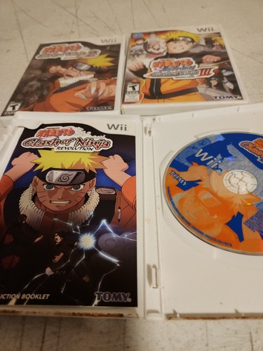 Naruto Clash of Ninja Revolution Wii COMPLETE Trilogy 1 2 3 I II III Lot CiB - Picture 11 of 20