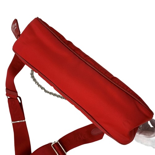 echt PRADA Re-Edition 2005 Mini Veranda Tasche Schultertasche rot Nylon #36634904 - Bild 5 von 12