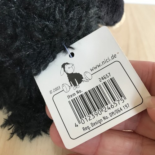 Peluche Nici Jolly Mah Cordero Oveja Negro Juguete Suave De Colección 2003 Pequeño 24 cm + Etiqueta - Imagen 6 de 11