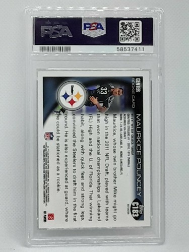 *PSA 9* Maurkice Pouncey 2010 Topps Chrome REFRACTOR RC #183 Pittsburgh Steelers - Bild 2 von 3