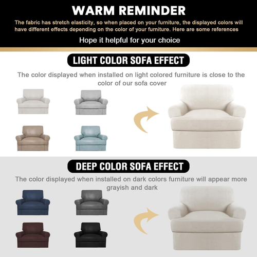 2 Pieces Armchair Slipcover Stretch Couch Covers for T Cushion Chair Slipcovers  - Picture 2 of 12
