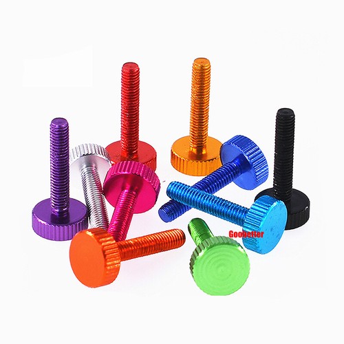 M5*15/20/25mm Flat Head Knurled Thumb Screw Aluminum Hand Tighten Grip Knob Bolt - Picture 14 of 18