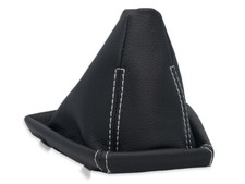 SCHALTMANSCHETTE FUR BMW X3 E83 2004-2010 SCHALTSACK NATURLEDER NAHT WEISS