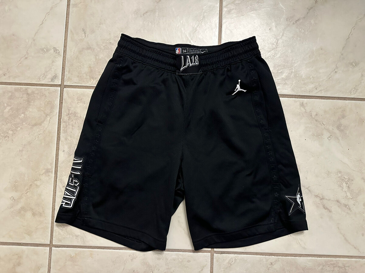 NBA All Star Game Jordan Los Angeles LA 18 Black Shorts Kobe Lebron Curry eBay