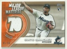  2021 TOPPS BASEBALL - SIXTO SANCHEZ - MAJOR LEAGUE MATERIAL RELIC  GOLD - 05/50
