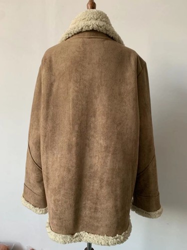 Chaqueta Para Hombre Cálida Cuello de Piel Sintética Forrada de Vellón Abrigo Informal Invierno Abrigo Grueso - Imagen 12 de 28