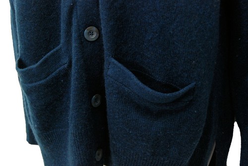 Ralph Lauren Women's Black Label 100% Cashmere V-Neck Cardigan, Navy Blue, L - Picture 3 of 7