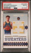 2023 HOOPS BRANDIN PODZIEMSKI ROOKIE SWEATERS WARRIORS #RSWBPO RC PSA 8 POP 3 🔥