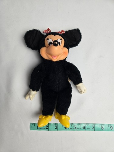 Vintage Applause Minnie Mouse Puppe Plüsch Disney Gummi Gesicht Knickerbocker Spielzeug Co - Bild 7 von 7