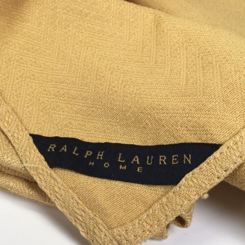 Ralph Lauren Home Napkins Gold Chevron 19”x18” Set Of 2 - Picture 3 of 3
