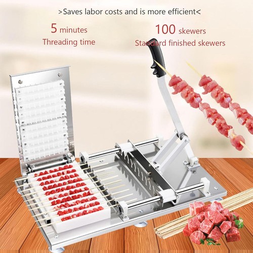 Commercial Stainless Steel BBQ Kebab Grill Machine Mutton Skewer Meat Piercer AU - Picture 2 of 16