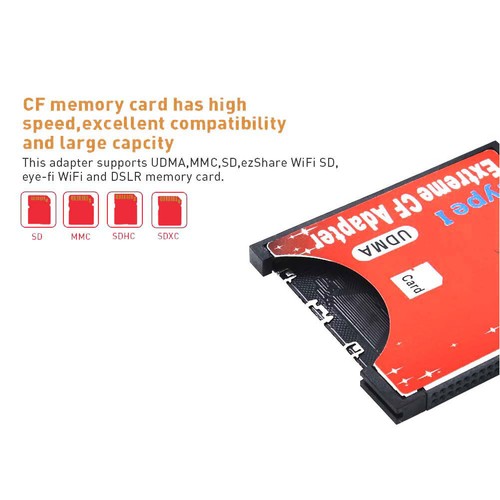 SD SDHC SDXC to CF Compact Flash Type I Memory Card Adapter Converter For Camera - Picture 10 of 12