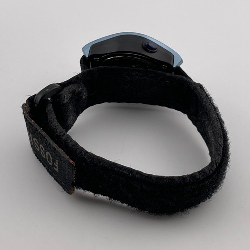 Fossil Blue Digital Watch Unisex 33mm Case Chronograph Timer Alarm Nylon Band - Picture 6 of 13
