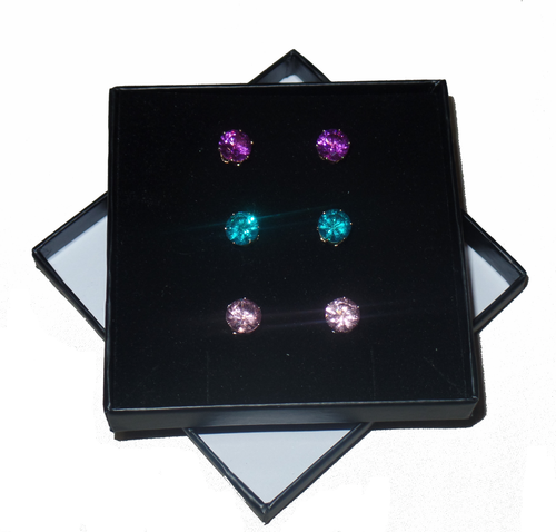 Beautiful Sparkling Rhinestone Crystal Stud Earrings Gold/Silver Plated,gift box - Picture 83 of 130