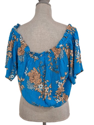 Torrid Maxi Gauze Set Blue Floral NWT Size 2 - Picture 5 of 6