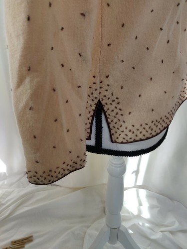 Cest Cine Beaded Sweater Cardigan Lambswool Blend Small Holiday - Picture 6 of 12