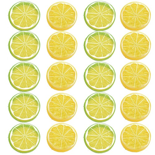 40 PCS Artificial Lemon Slices - Simulation Lemon Slices Plastic Fake Fruit A... - Picture 9 of 9