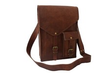 Sac messager en cuir vintage 12 pouces A4 Docs sacoche ordinateur portable sa...