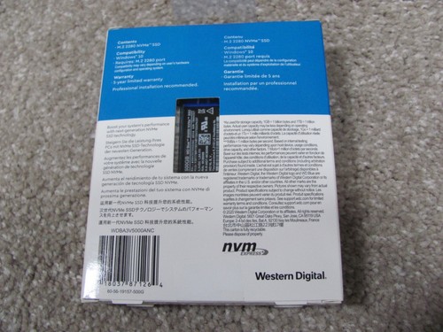 New WD Blue SN550 500GB PCIe Gen 3 x4 NVMe Internal SSD with 3D NAND Technology - Picture 3 of 4