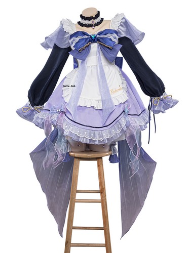 Genshin Impact Sangonomiya Kokomi Cosplay Maid Dress Women Costume Girl Outfit - Picture 1 of 13