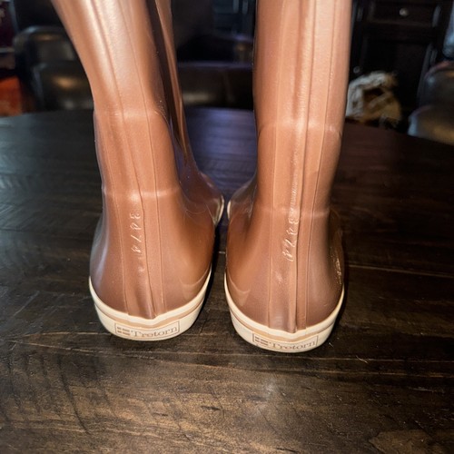 Tretorn Skerry Vinter Boots Rubber Fur Lined Rain Gold Boots Women’s37 Us 7.5 - Picture 4 of 8