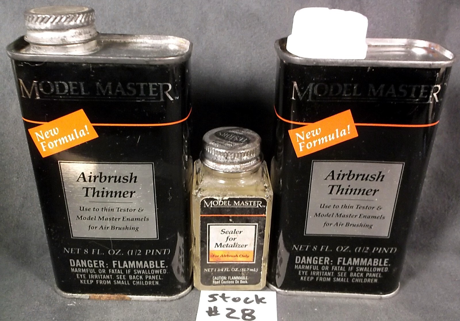 2 Cans Testors Model Master Enamel Airbrush Thinner & Jar of Metalizer Sealer eBay