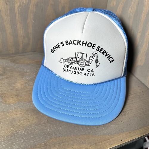 De colección Gene’s Backhoe Service SnapBack Sombrero Camionero Malla Nissun Gorra Nueva Sin Etiquetas Azul - Imagen 2 de 6