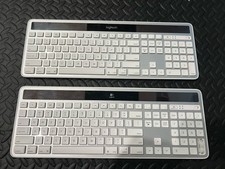 Lot of 2 Logitech K750 Wireless Solar Keyboard - White Mac G915 TKL G413 G515