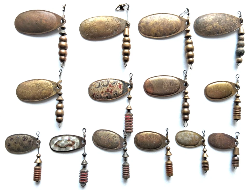 14 alte Spinner MEPPS AGLIA Größe 2 bis 5 zum neu beringen oder als Ersatzteile - Bild 2 von 4