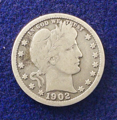 RARE Beautiful 1902-P U.S. Barber Quarter (SILVER) KM 114