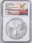 2016 1oz Silver American Eagle MS70 NGC 4305867-156 John Mercanti Hand-Signed