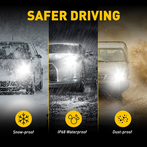 AUXITO 9005 LED Headlight Bulb Conversion High Kit Beam White Super Bright 6500K - Picture 10 of 12