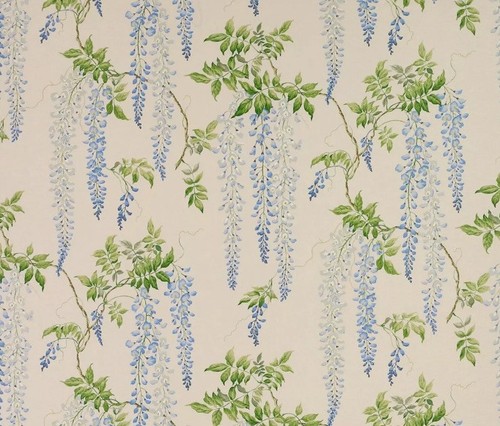 Colefax & Fowler Fabric 'SERAPHINA - BLUE/GREEN' 8 METRES Linen Blend Glazed - Picture 5 of 7