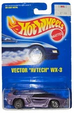 HOT WHEELS BLUE CARD COLLECTOR # 207 PURPLE  VECTOR AVTECH WX-3