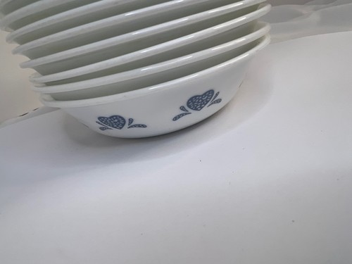 CorningWare Corelle Blue Hearts - Obst Beere Dessert 5 1/2" Schüsseln - Bild 3 von 7