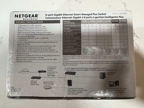 NETGEAR ProSafe GS108E 8-Port Gigabit Ethernet Network Switch - Picture 2 of 3