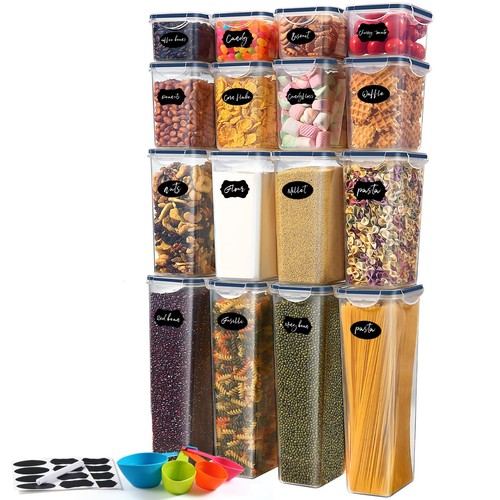 16 Pezzi Contenitori Ermetici per Alimenti Contenitori per Alimenti Plastica - Foto 18 di 24