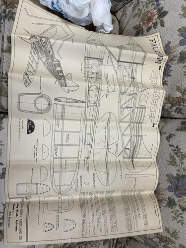 Falcon Speedster U-Control Balsa Airplane Kit 25” Wingspan Class B or C VTG B1 - Picture 8 of 9