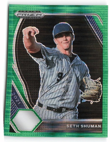 2021 Panini Prizm Draft #PDP208 Seth Shuman Green Pulsar Prizm - Photo 1/2