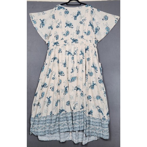 TORRID Maxi Dress Womens Size 6 Cream Floral Button Front A-Line Challis - Picture 2 of 14