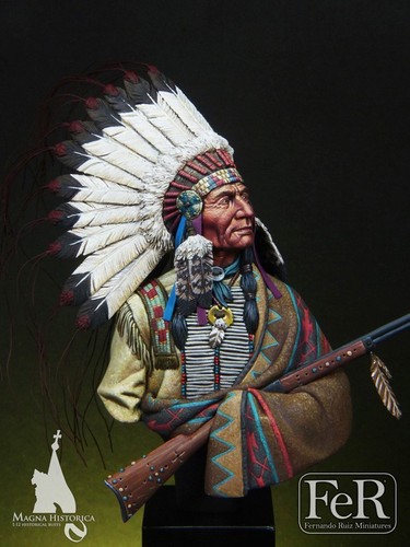 Sioux ChiefLittle Big Horn, 1876 Bust Painted Toy Pre-Sale | Museum - Picture 7 of 8