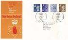 1981 11½p, 14p, 18p & 22p Northern Ireland Definitive - Belfast H/S FDC