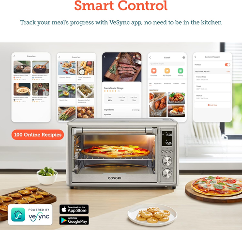 COSORI Air Fryer Toaster Oven Combo 13-In-1, 32Qt APP & Voice Control Convection - Picture 5 of 12