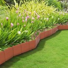 8 Feet Brown Faux Stone Rock Look Flower Bed Border Garden Edging Easy Install